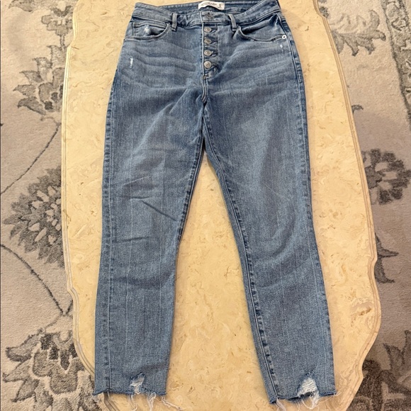 Abercrombie & Fitch Super Skinny Ankle High Rise Blue Jeans - Picture 3 of 8
